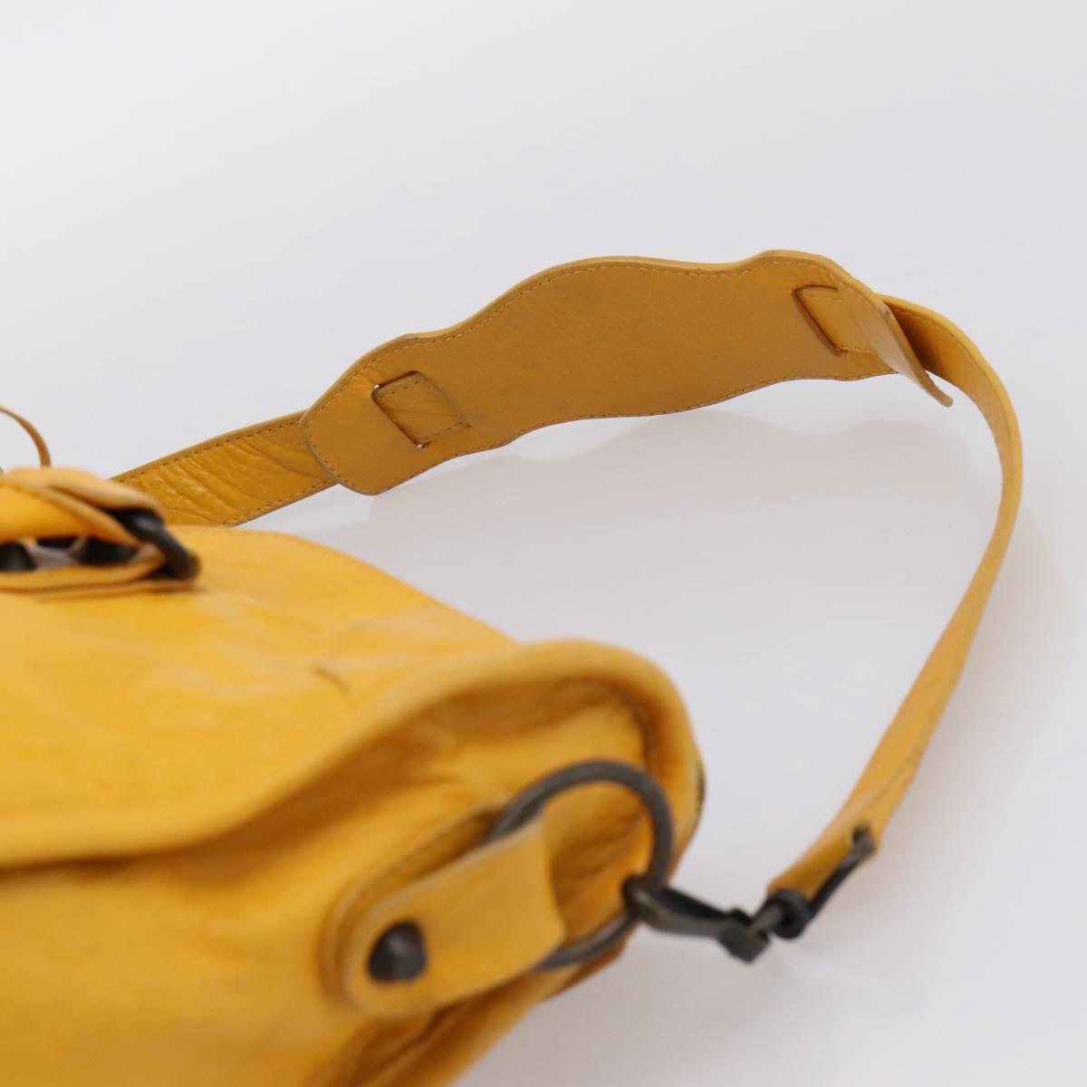 Balenciaga The City Hand Bag Leather 2way Yellow 115748 Auth 208577V