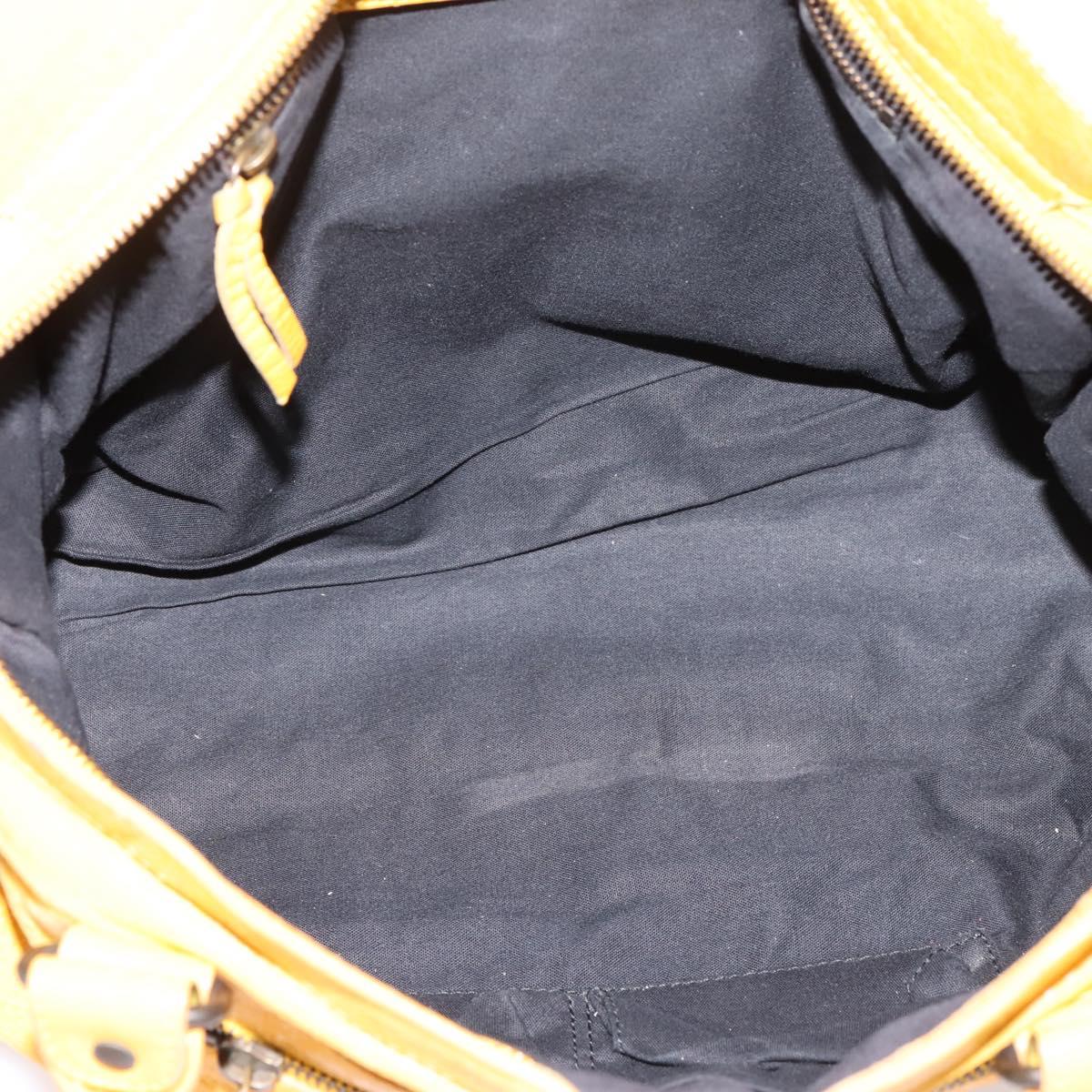 Balenciaga The City Hand Bag Leather 2way Yellow 115748 Auth 208577V