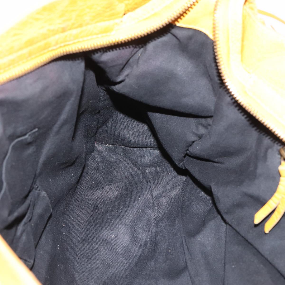 Balenciaga The City Hand Bag Leather 2way Yellow 115748 Auth 208577V
