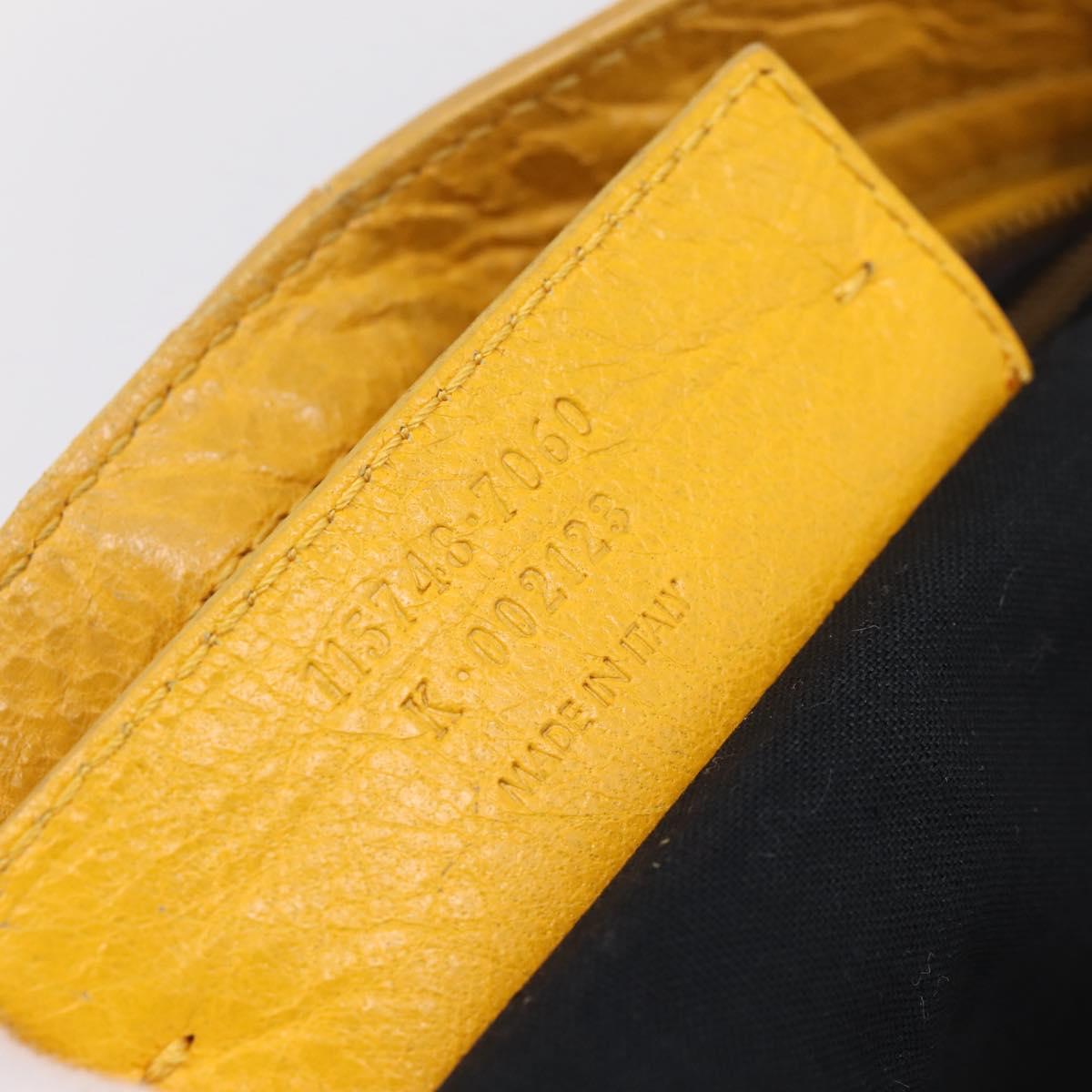 Balenciaga The City Hand Bag Leather 2way Yellow 115748 Auth 208577V