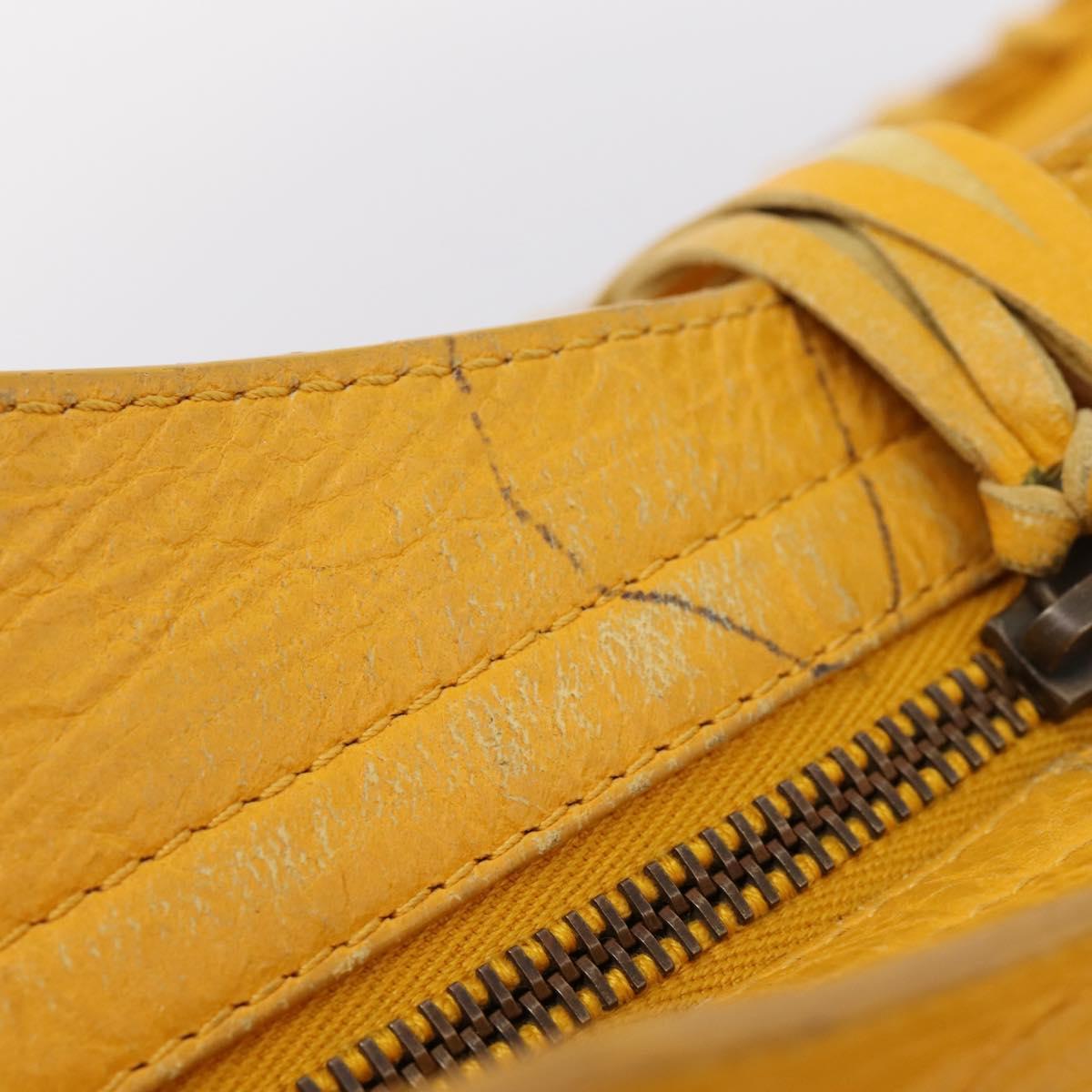 Balenciaga The City Hand Bag Leather 2way Yellow 115748 Auth 208577V