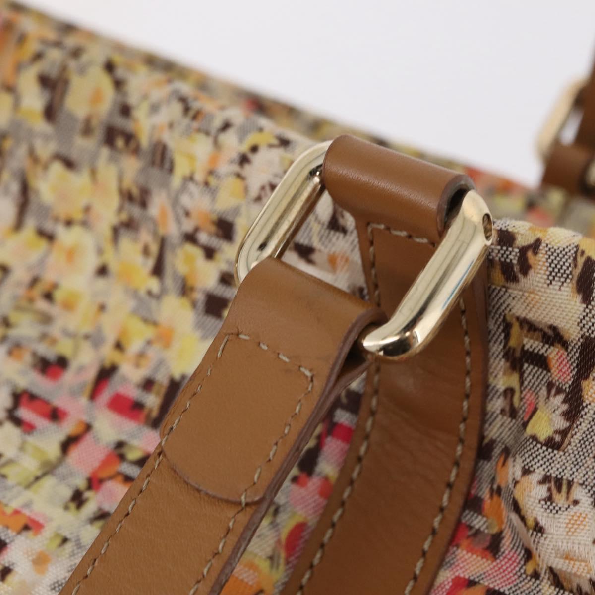 FENDI Zucchino Canvas Tote Bag Multicolor Gold 8BH215 Auth 208580V