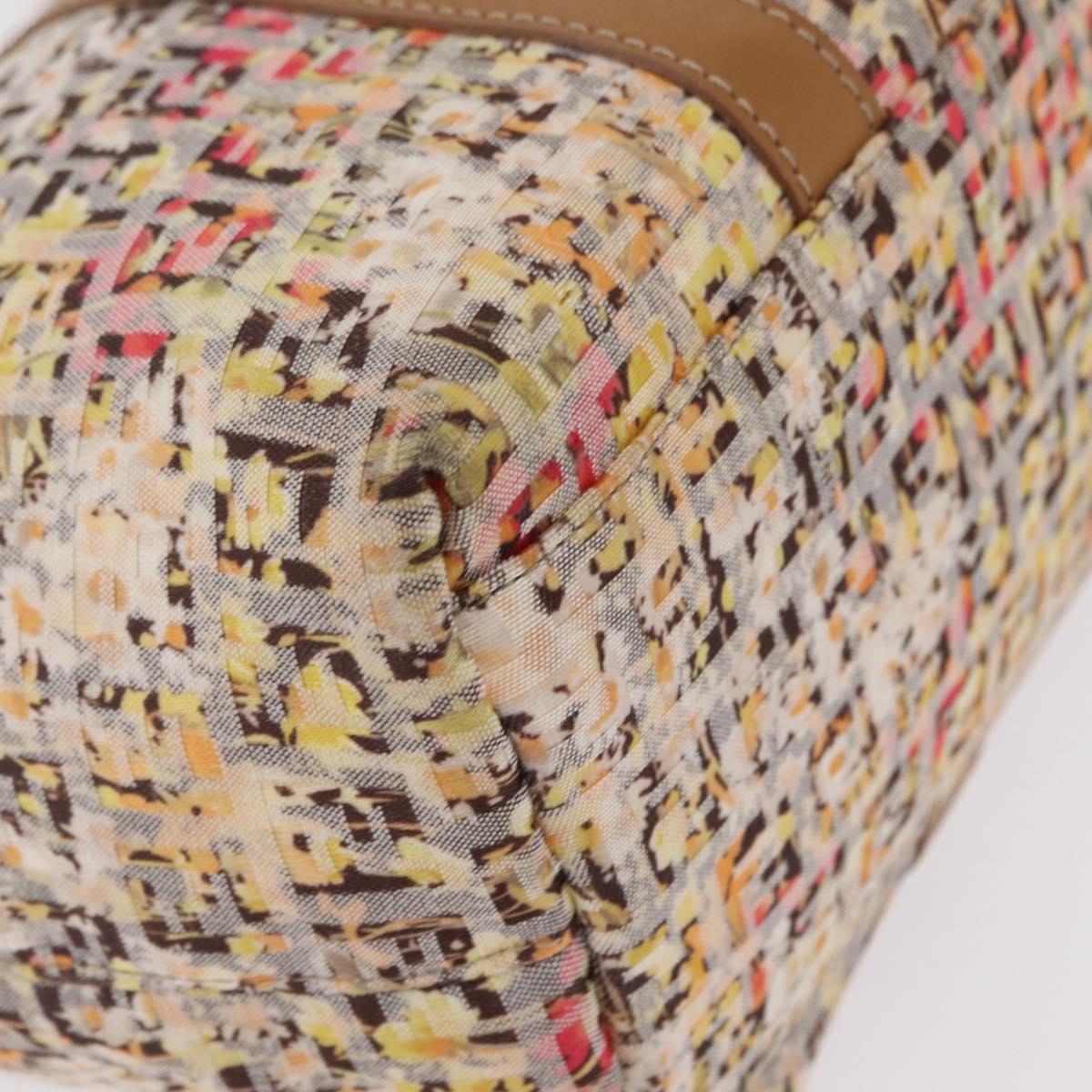 FENDI Zucchino Canvas Tote Bag Multicolor Gold 8BH215 Auth 208580V