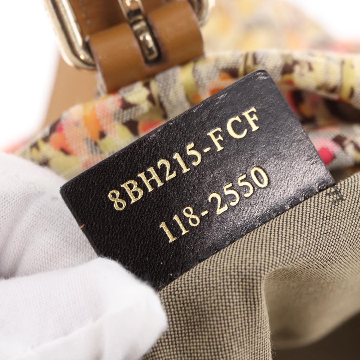 FENDI Zucchino Canvas Tote Bag Multicolor Gold 8BH215 Auth 208580V