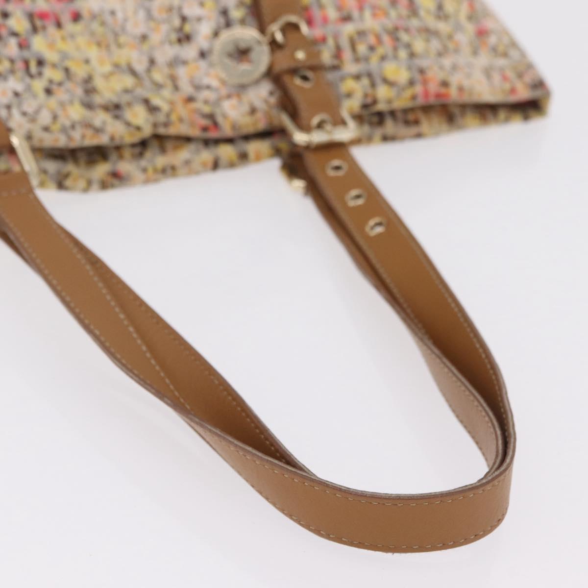 FENDI Zucchino Canvas Tote Bag Multicolor Gold 8BH215 Auth 208580V