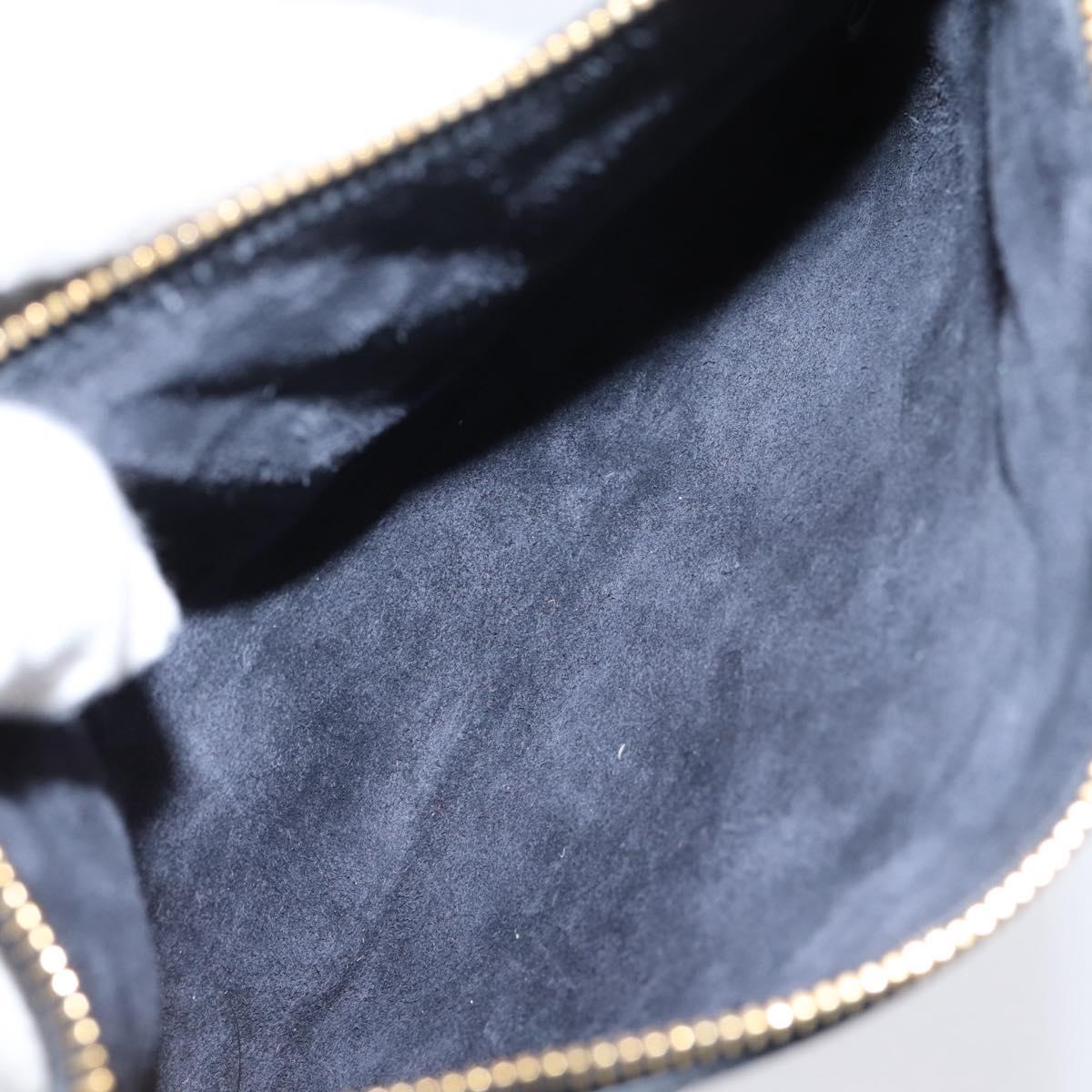 Miu Miu Tote Bag Leather 2way Navy Gold Auth 208583V