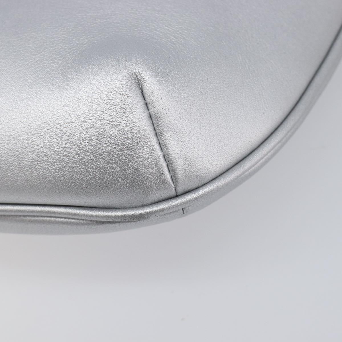 Balenciaga Mary Kate Shoulder Bag Leather Silver 771733 Auth 208601M