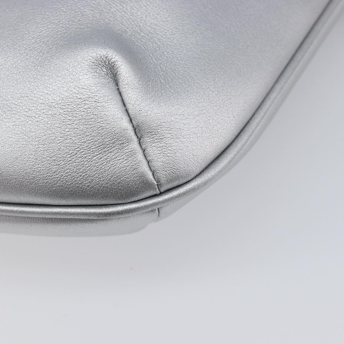 Balenciaga Mary Kate Shoulder Bag Leather Silver 771733 Auth 208601M