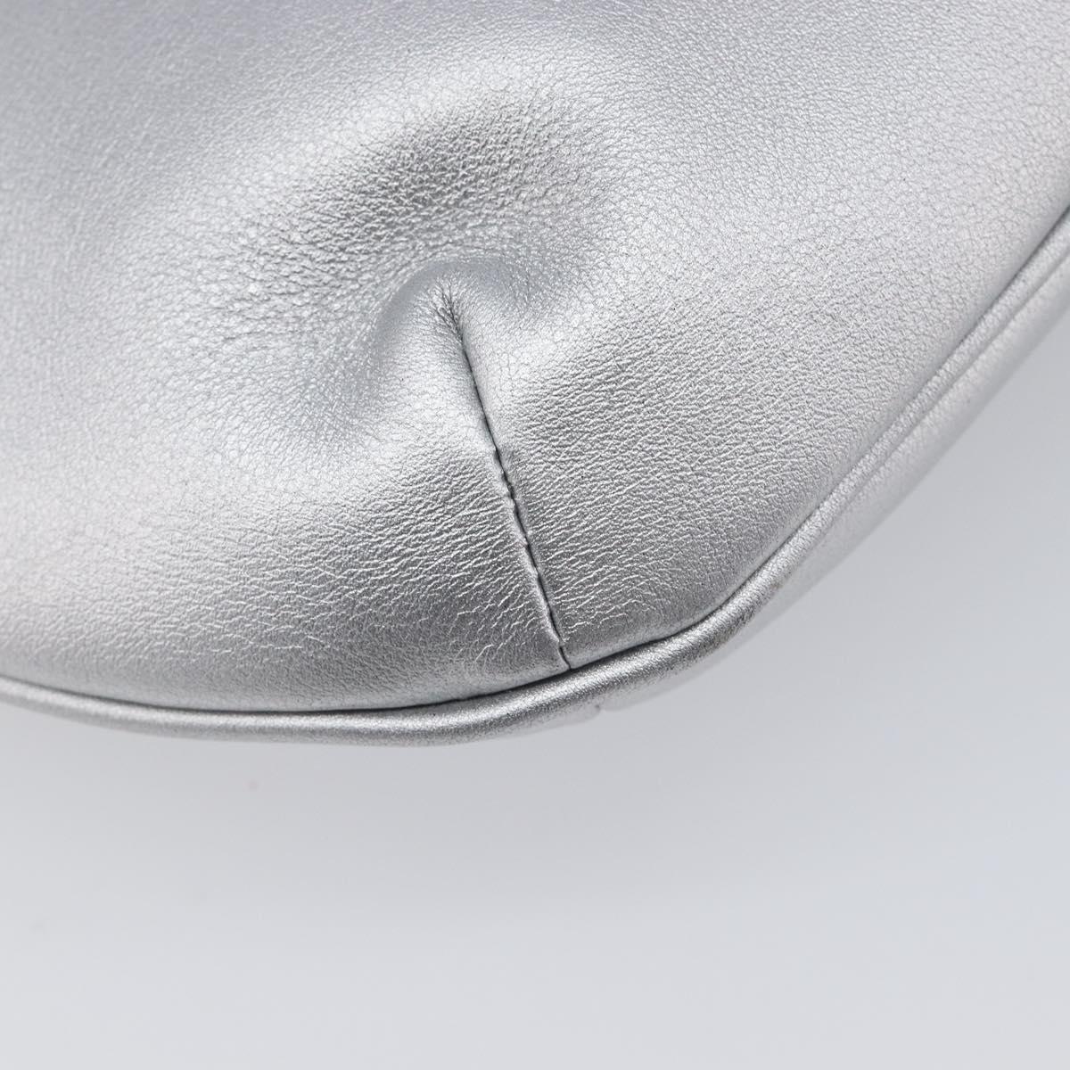 Balenciaga Mary Kate Shoulder Bag Leather Silver 771733 Auth 208601M