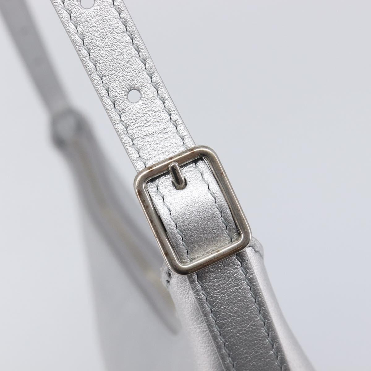 Balenciaga Mary Kate Shoulder Bag Leather Silver 771733 Auth 208601M