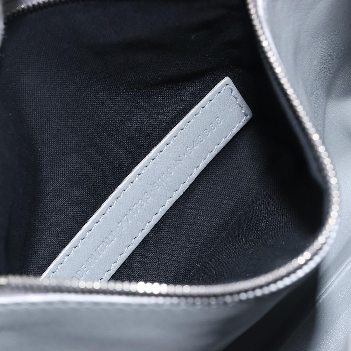 Balenciaga Mary Kate Shoulder Bag Leather Silver 771733 Auth 208601M