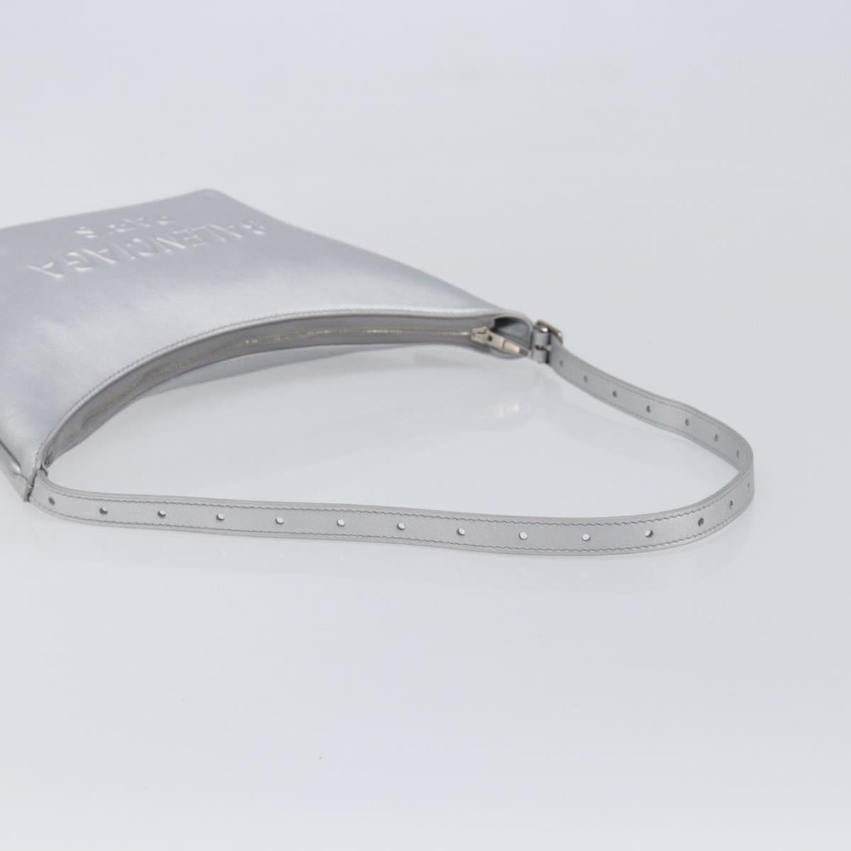 Balenciaga Mary Kate Shoulder Bag Leather Silver 771733 Auth 208601M