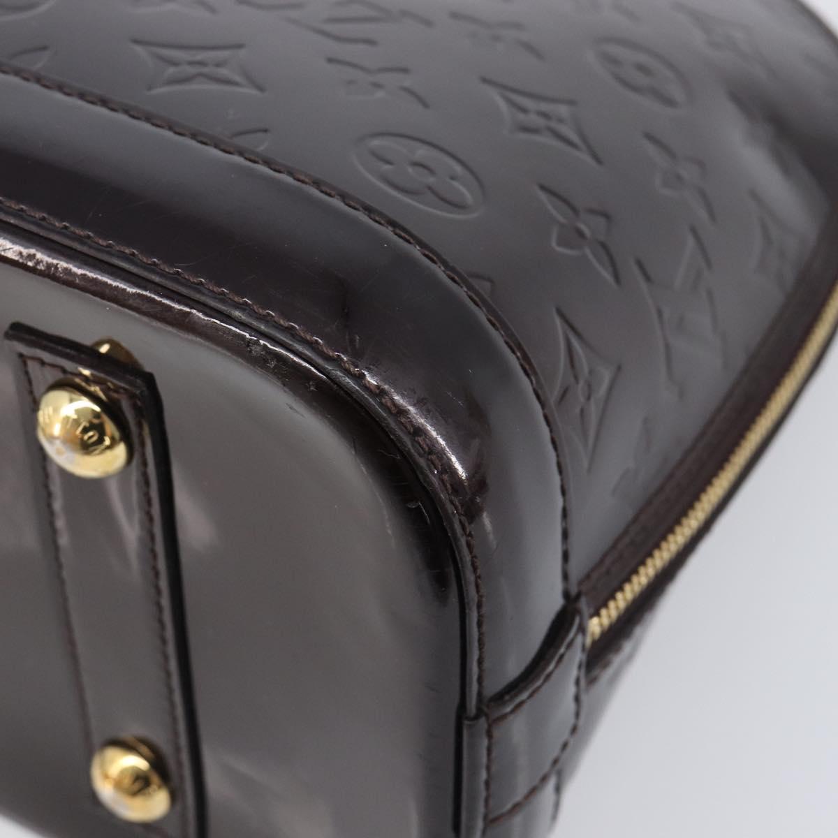 LOUIS VUITTON Monogram Vernis Alma PM Hand Bag Amarante M91611 LV Auth 208623V