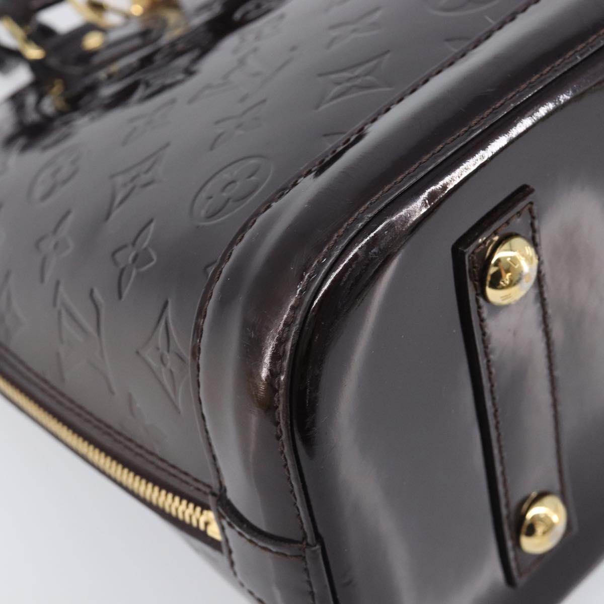LOUIS VUITTON Monogram Vernis Alma PM Hand Bag Amarante M91611 LV Auth 208623V
