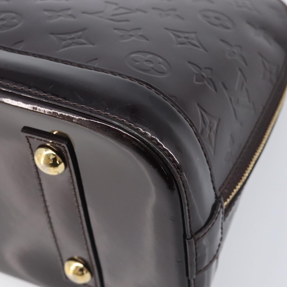 LOUIS VUITTON Monogram Vernis Alma PM Hand Bag Amarante M91611 LV Auth 208623V