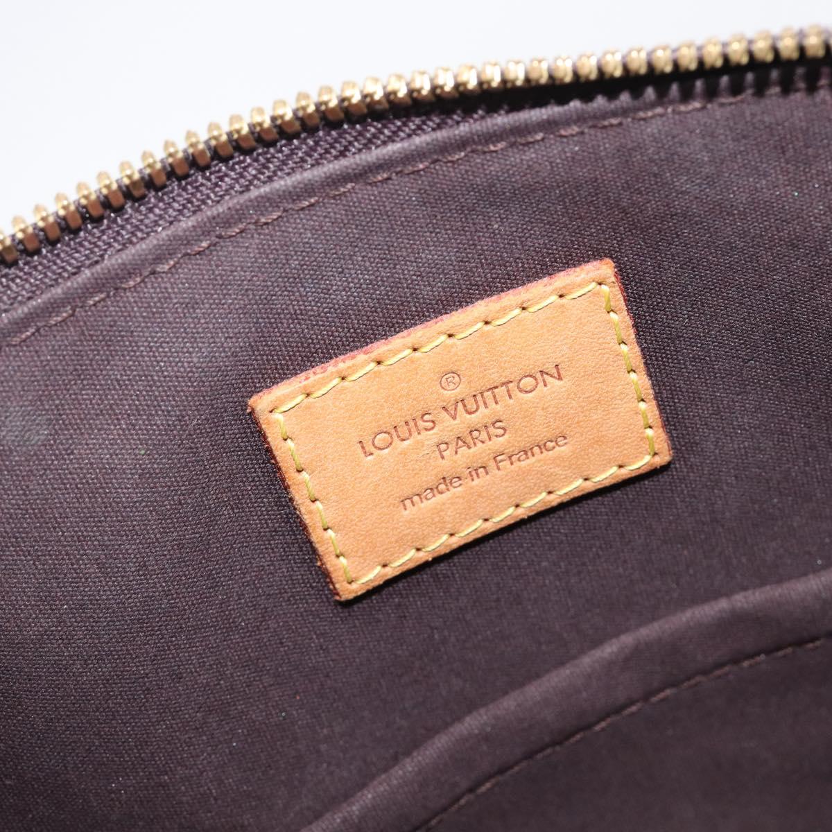 LOUIS VUITTON Monogram Vernis Alma PM Hand Bag Amarante M91611 LV Auth 208623V