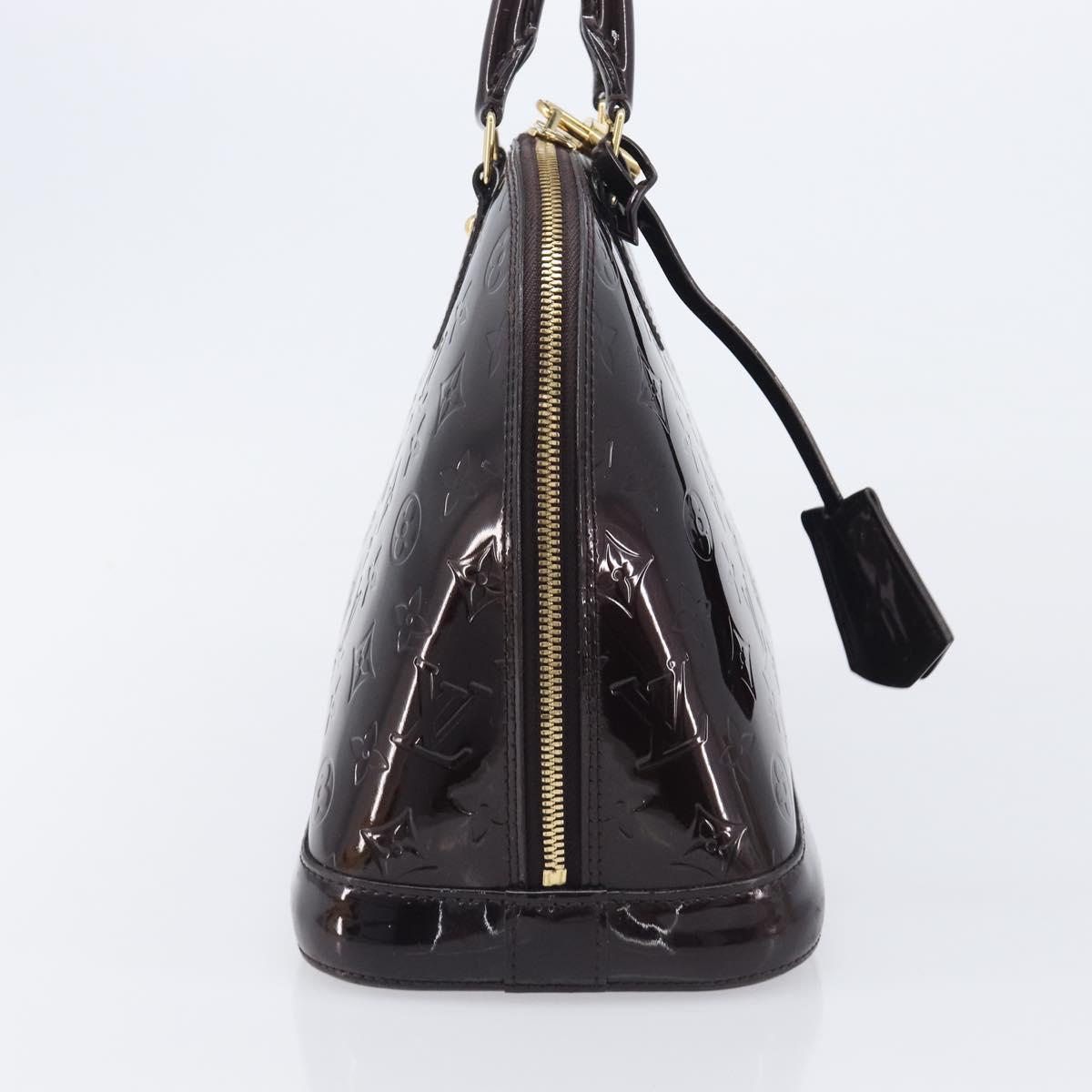 LOUIS VUITTON Monogram Vernis Alma PM Hand Bag Amarante M91611 LV Auth 208623V
