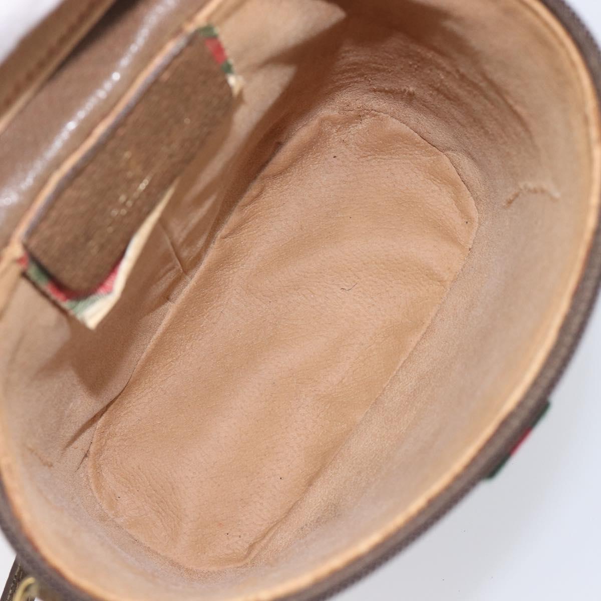GUCCI GG Supreme Web Sherry Line Shoulder Bag PVC Beige 904 02 070 Auth 208628