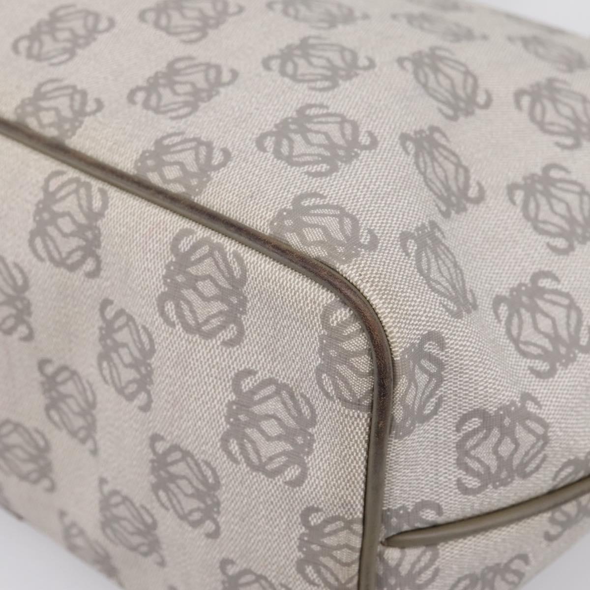LOEWE Anagram Tote Bag PVC Gray Gold Auth 208633