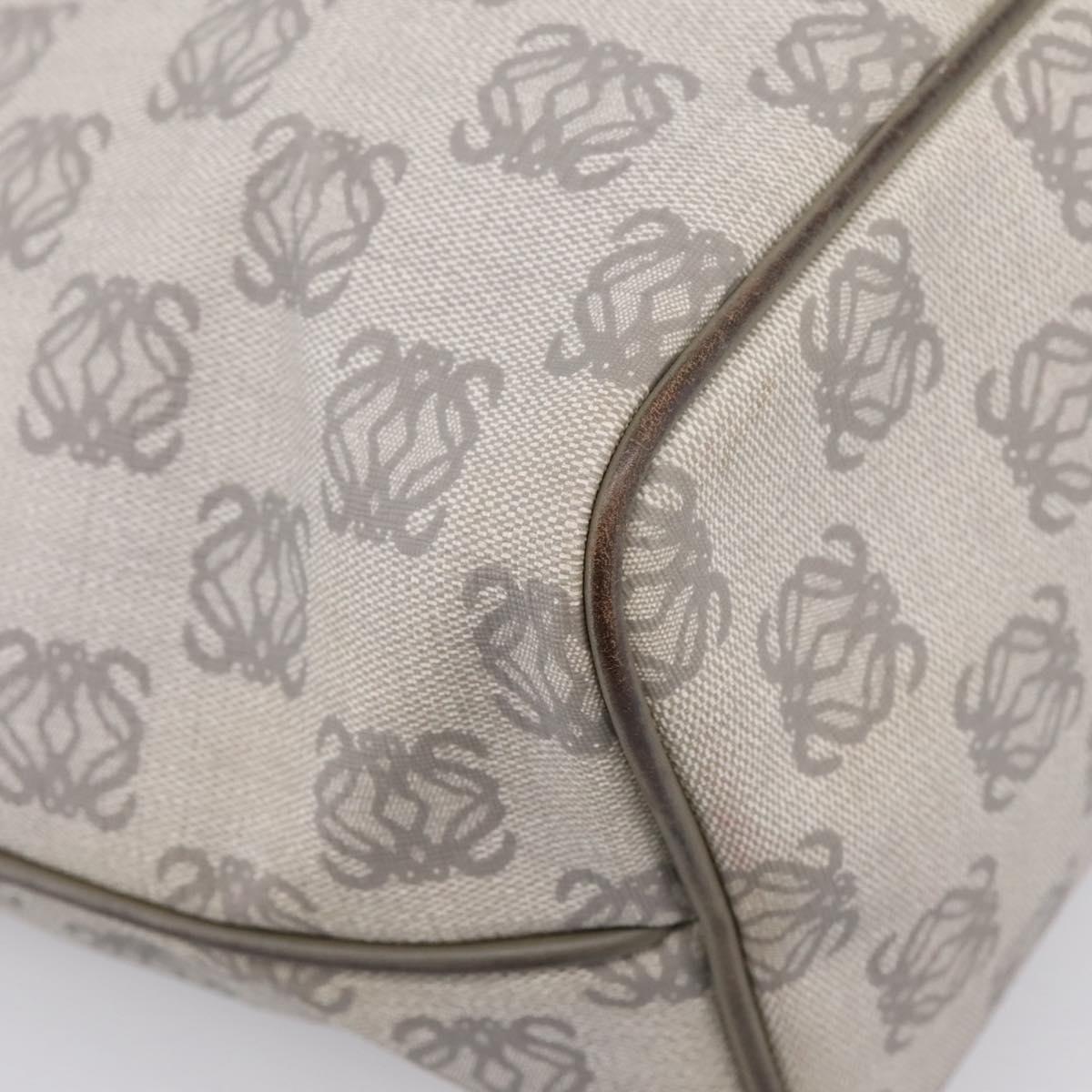 LOEWE Anagram Tote Bag PVC Gray Gold Auth 208633