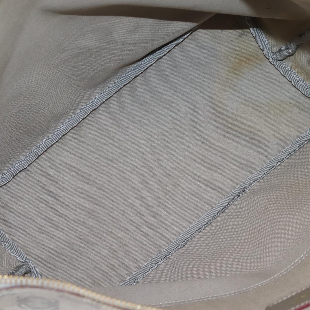 LOEWE Anagram Tote Bag PVC Gray Gold Auth 208633