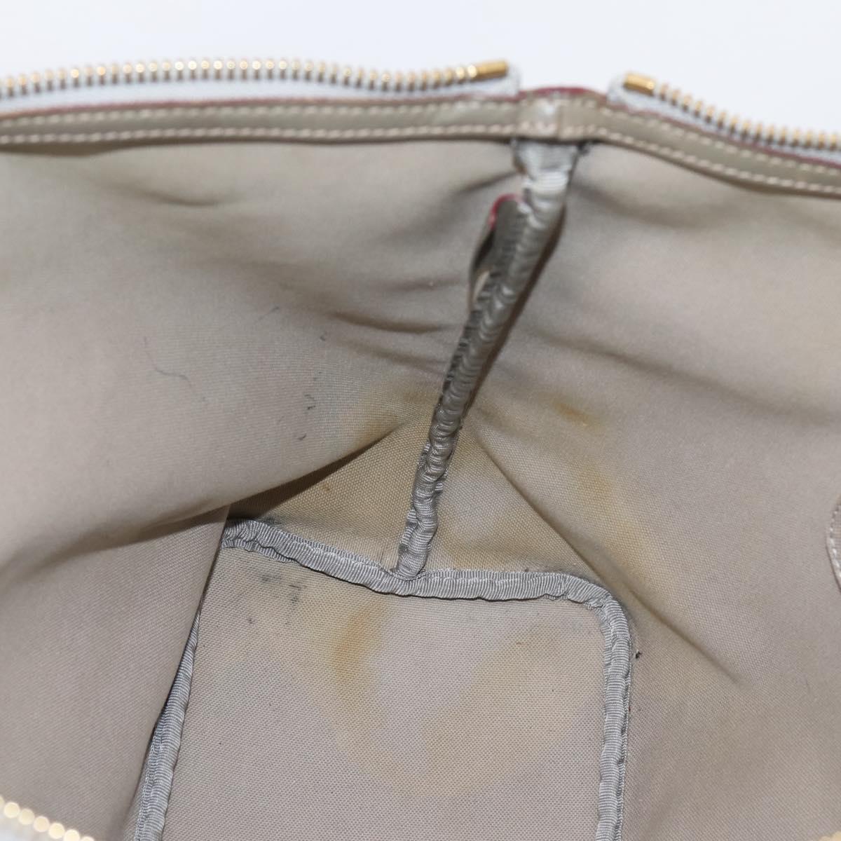 LOEWE Anagram Tote Bag PVC Gray Gold Auth 208633