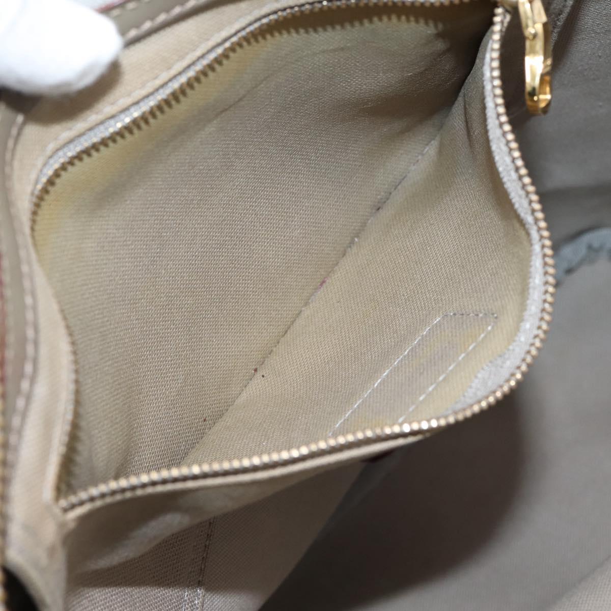 LOEWE Anagram Tote Bag PVC Gray Gold Auth 208633