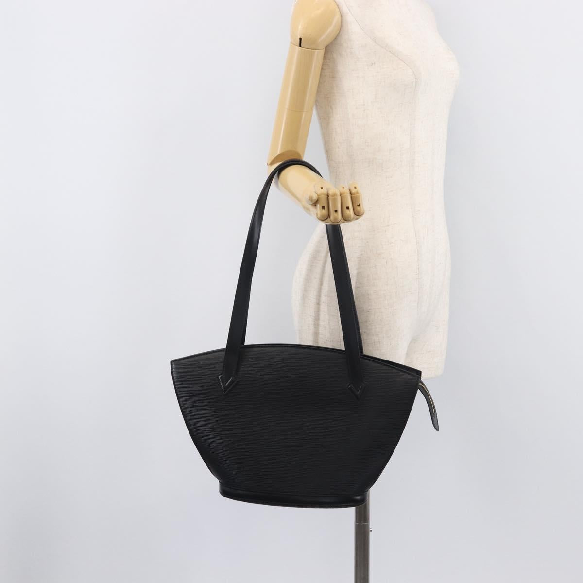 LOUIS VUITTON Epi Saint Jacques Powanie Long Bag Black M52332 LV Auth 208643V