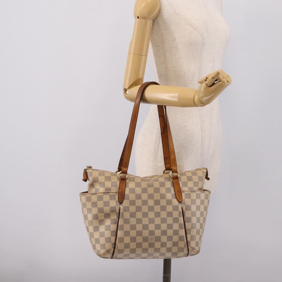 LOUIS VUITTON Damier Azur Totally MM Tote Bag N51262 LV Auth 208644