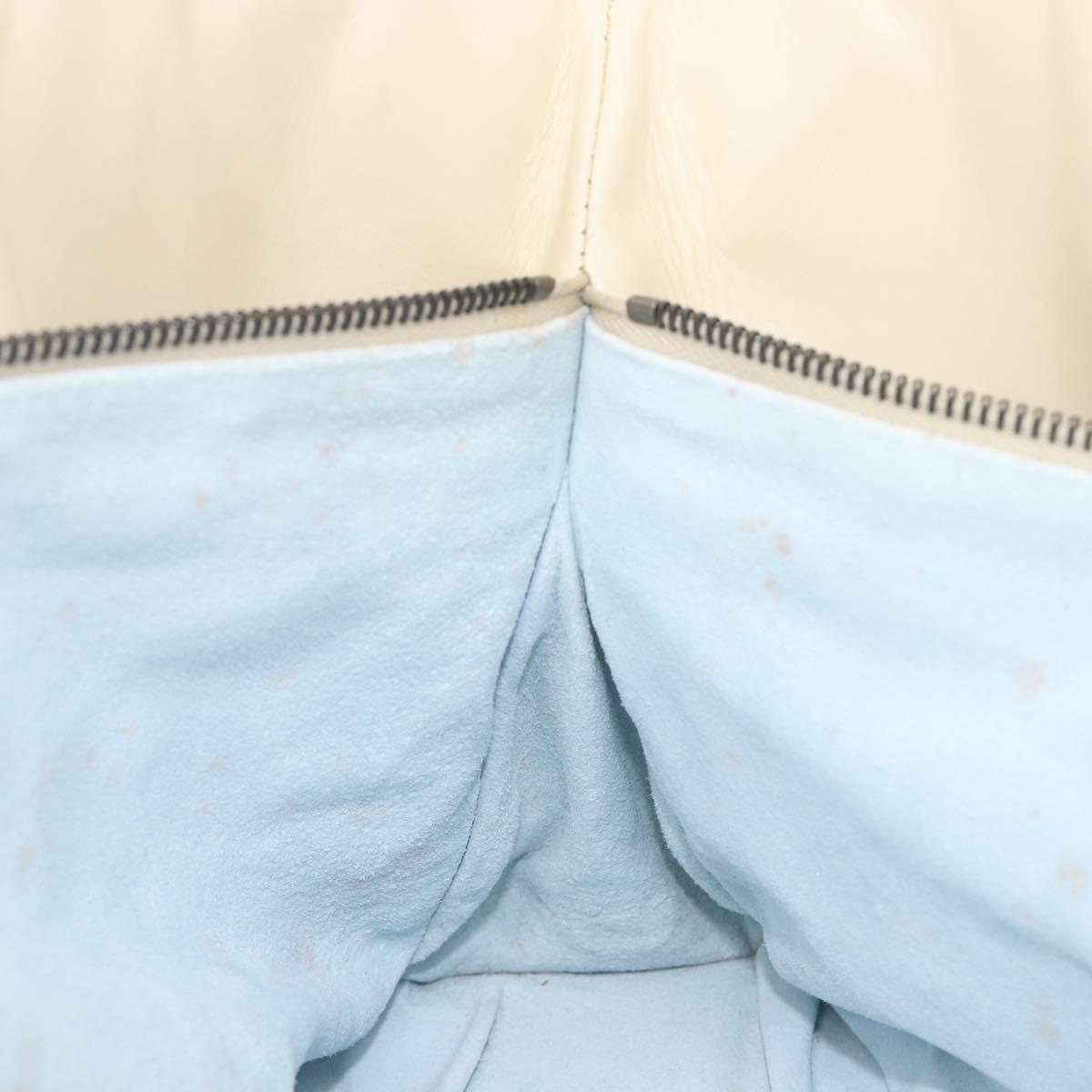 Bottega Veneta INTRECCIATO Tote Bag Leather White Silver 158673 Auth 208660A
