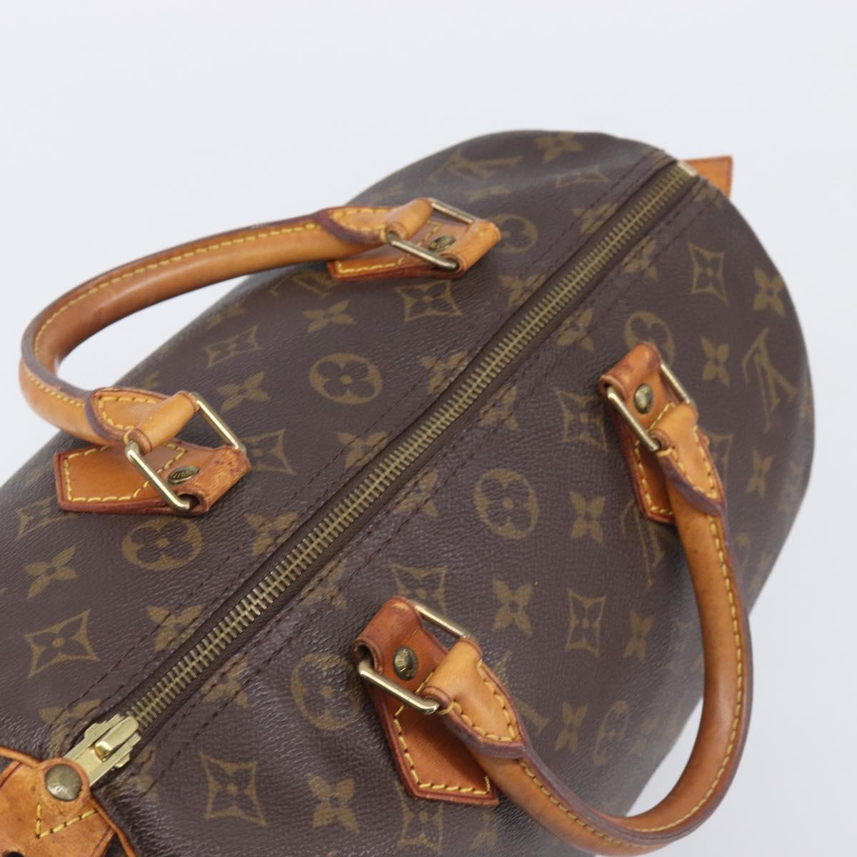 LOUIS VUITTON Monogram Speedy 30 Hand Bag M41526 LV Auth 208667