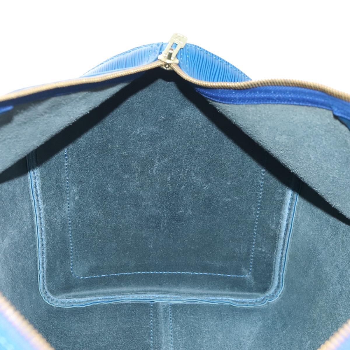 LOUIS VUITTON Epi Keepall 50 Boston Bag Blue M42965 LV Auth 208670V