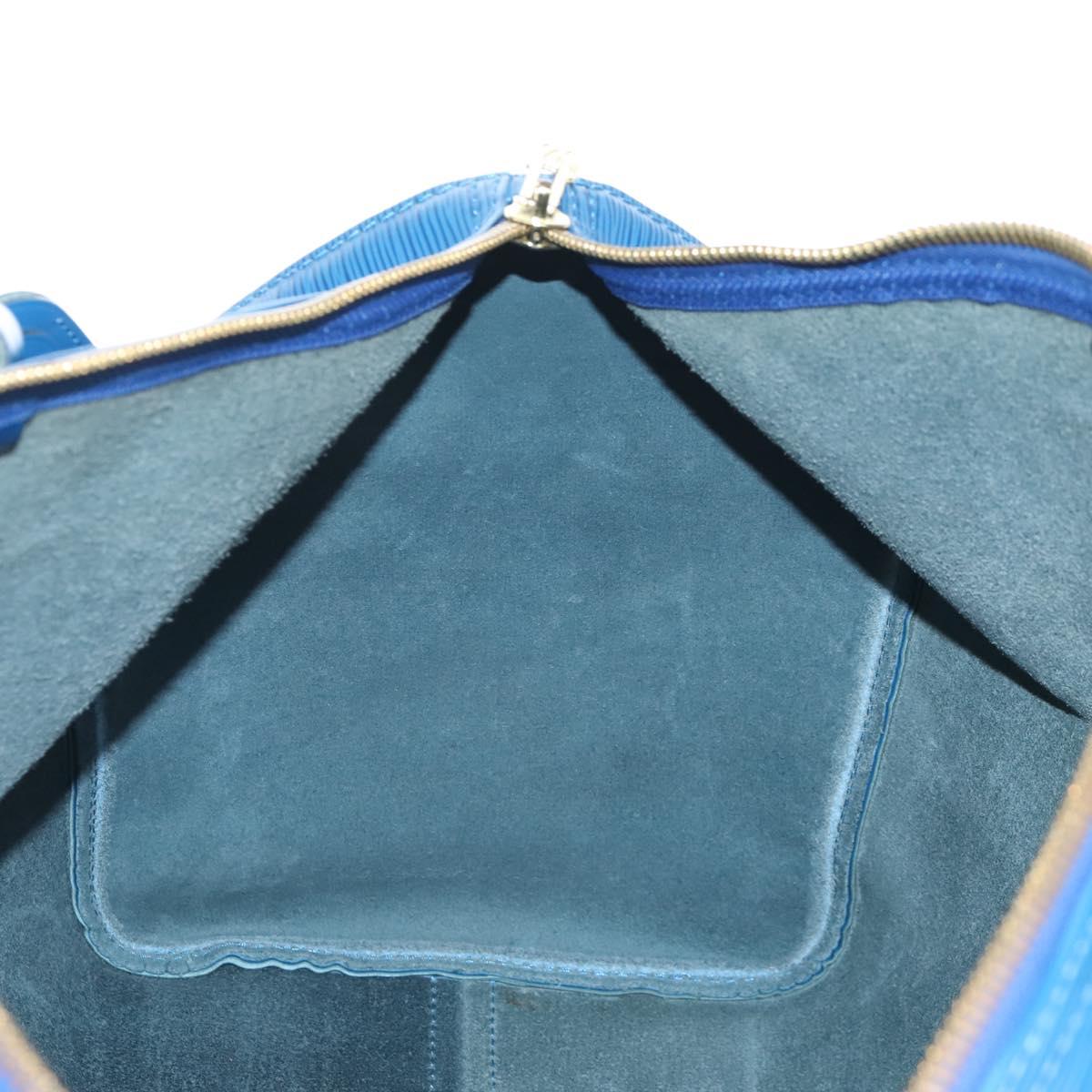 LOUIS VUITTON Epi Keepall 50 Boston Bag Blue M42965 LV Auth 208670V