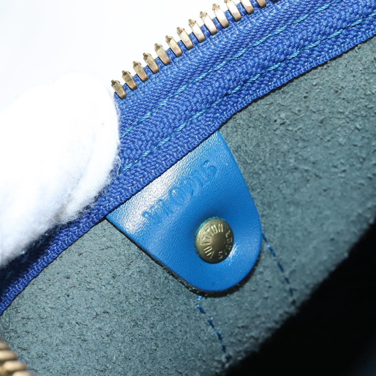 LOUIS VUITTON Epi Keepall 50 Boston Bag Blue M42965 LV Auth 208670V