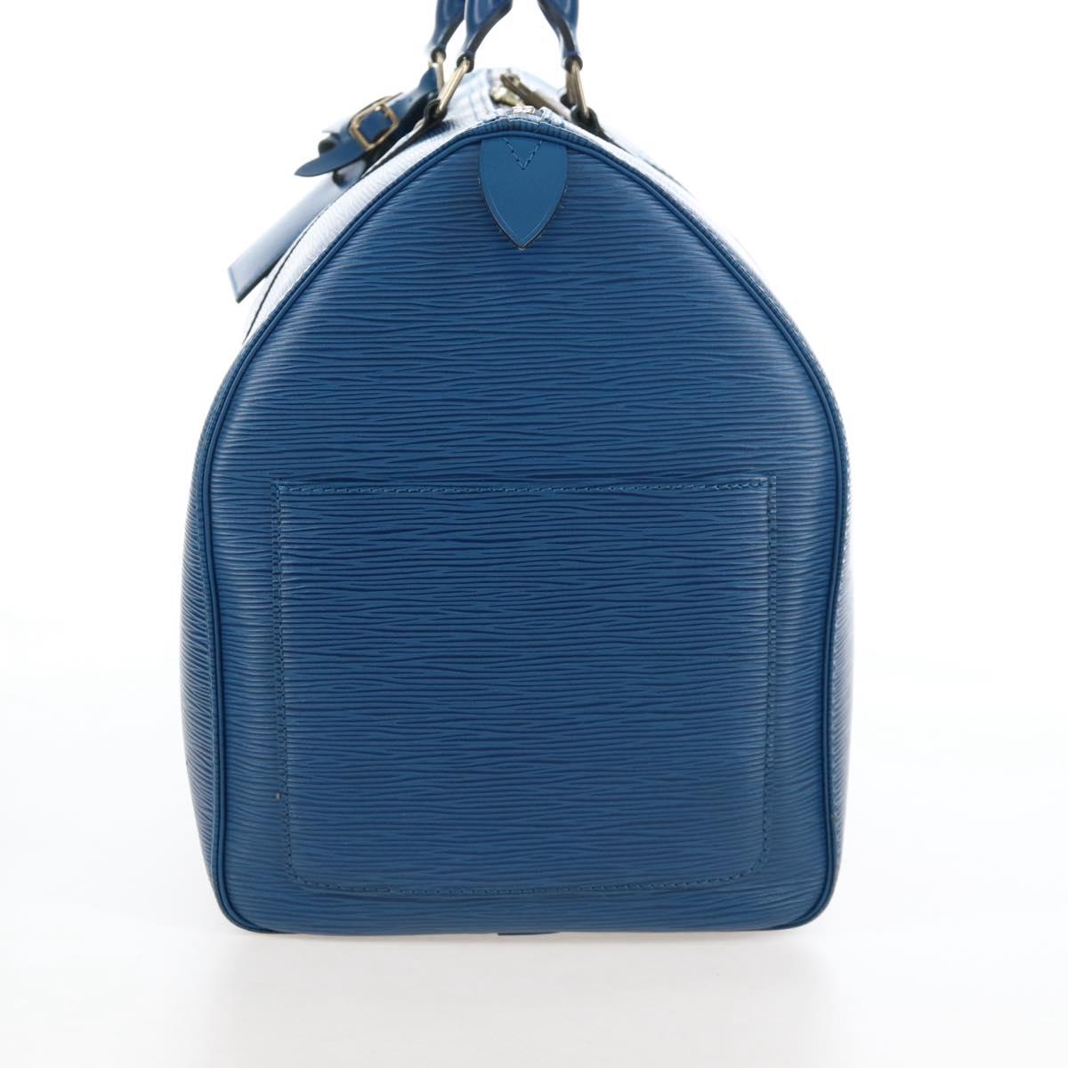 LOUIS VUITTON Epi Keepall 50 Boston Bag Blue M42965 LV Auth 208670V