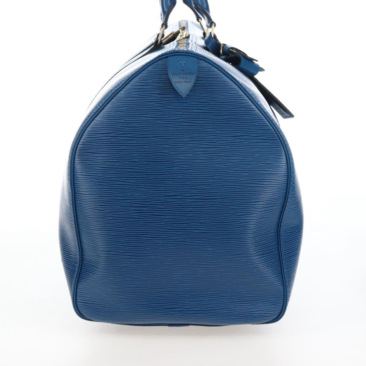 LOUIS VUITTON Epi Keepall 50 Boston Bag Blue M42965 LV Auth 208670V