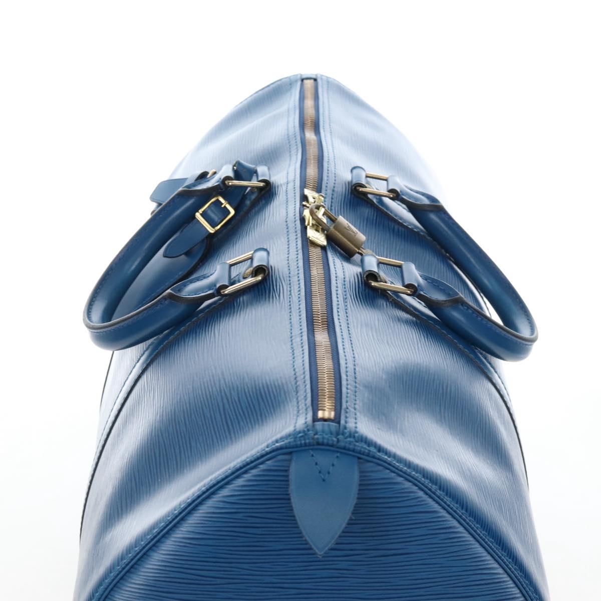 LOUIS VUITTON Epi Keepall 50 Boston Bag Blue M42965 LV Auth 208670V