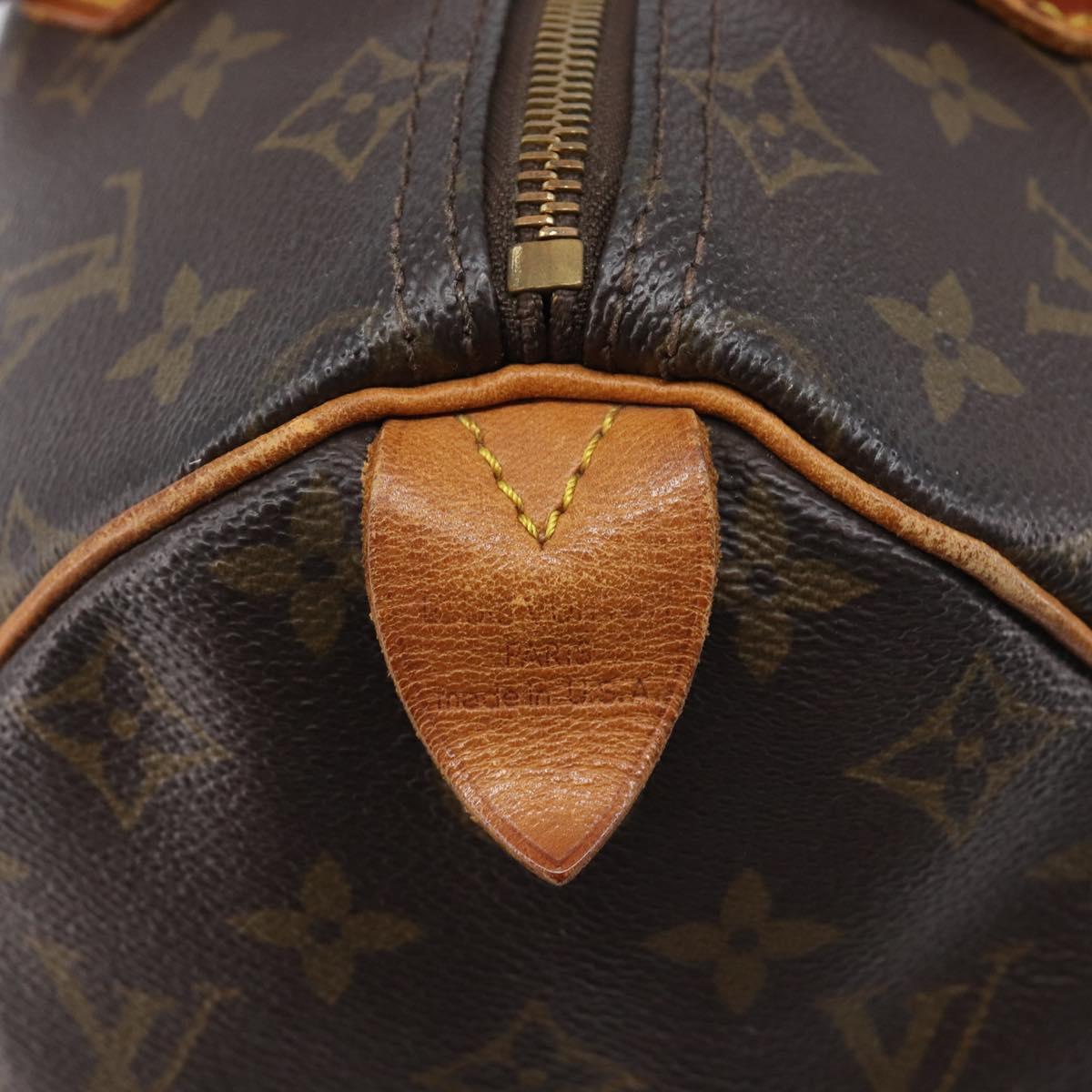 LOUIS VUITTON Monogram Speedy 30 Hand Bag M41526 LV Auth 208672