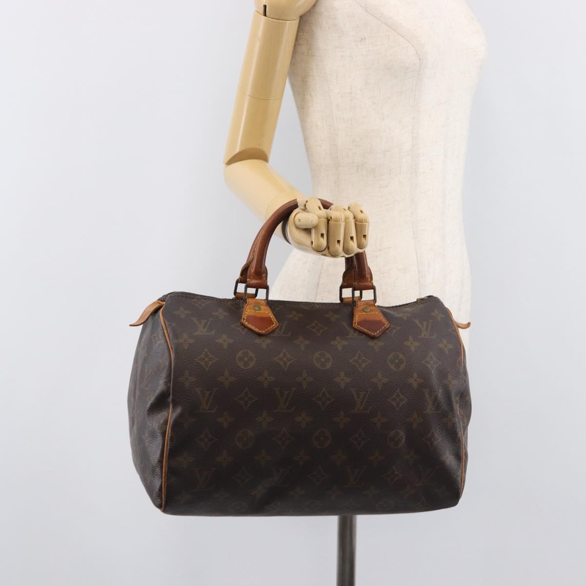 LOUIS VUITTON Monogram Speedy 30 Hand Bag M41526 LV Auth 208672