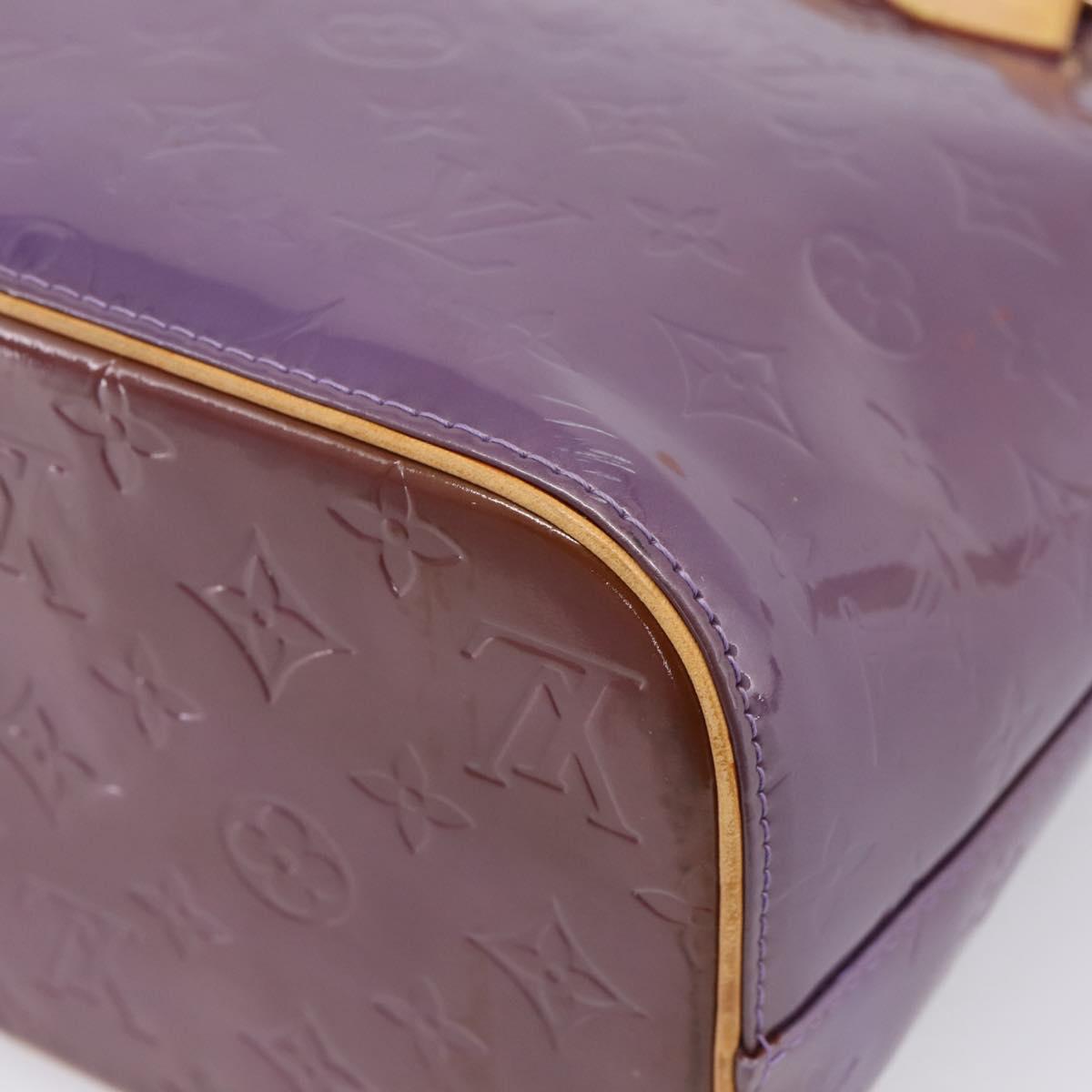 LOUIS VUITTON Monogram Vernis Houston Hand Bag Purple Viole M91093 Auth 208673A