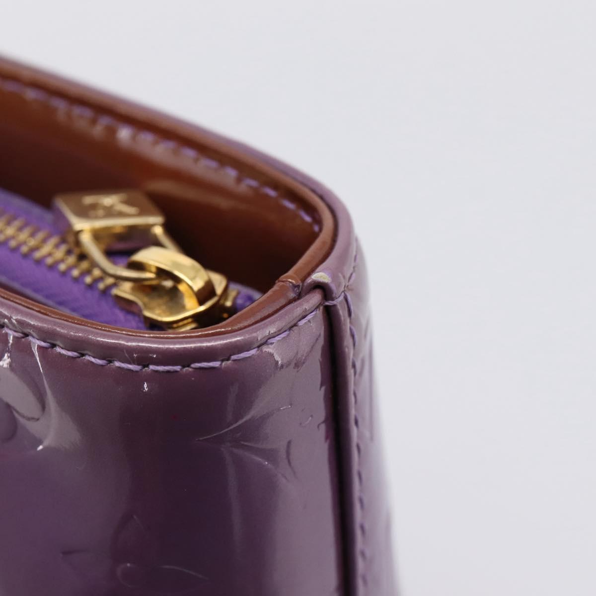 LOUIS VUITTON Monogram Vernis Houston Hand Bag Purple Viole M91093 Auth 208673A