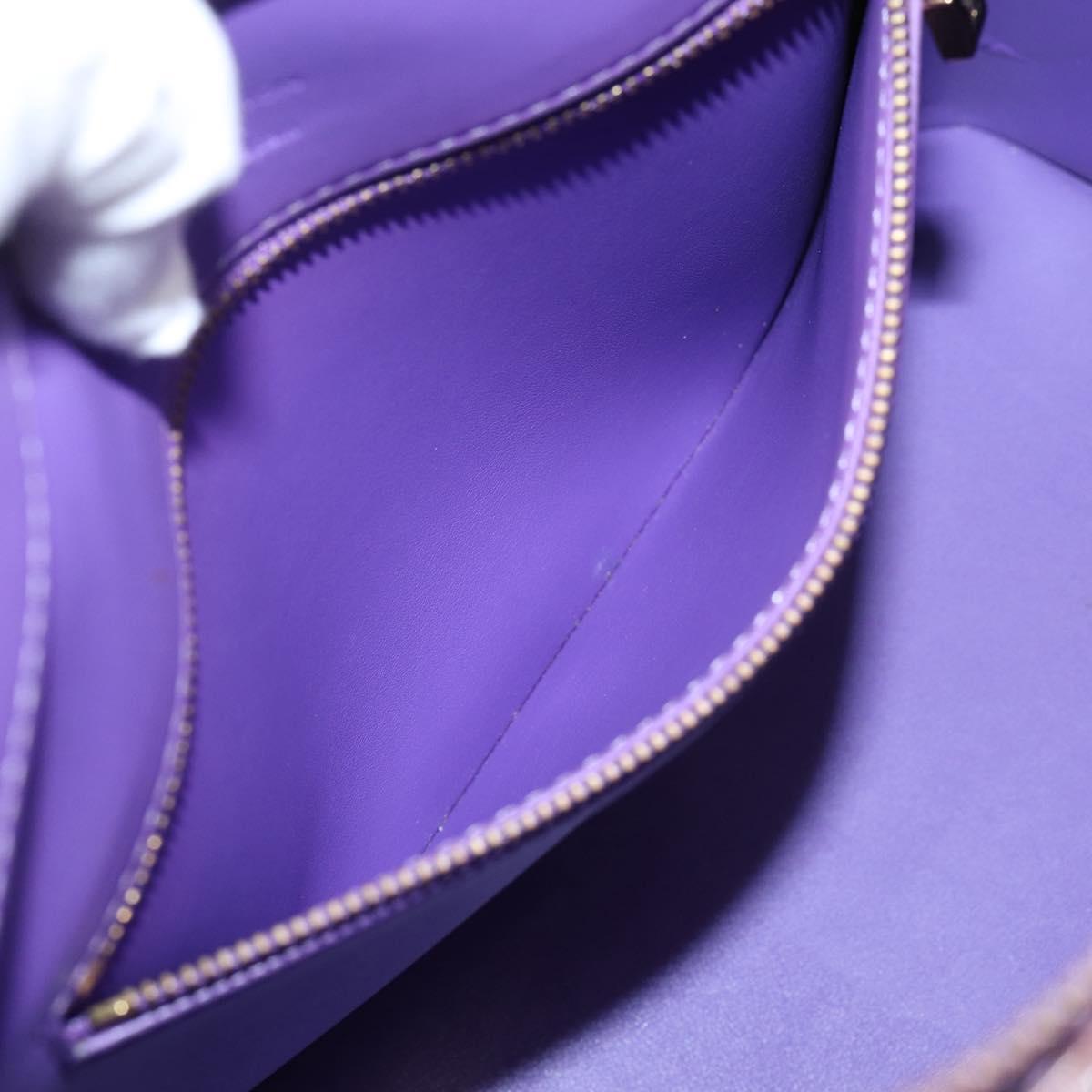 LOUIS VUITTON Monogram Vernis Houston Hand Bag Purple Viole M91093 Auth 208673A