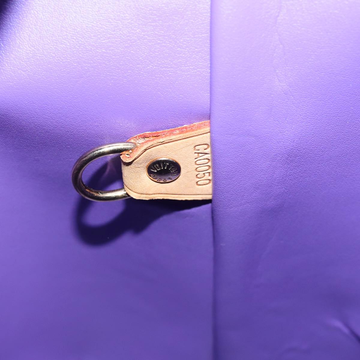 LOUIS VUITTON Monogram Vernis Houston Hand Bag Purple Viole M91093 Auth 208673A