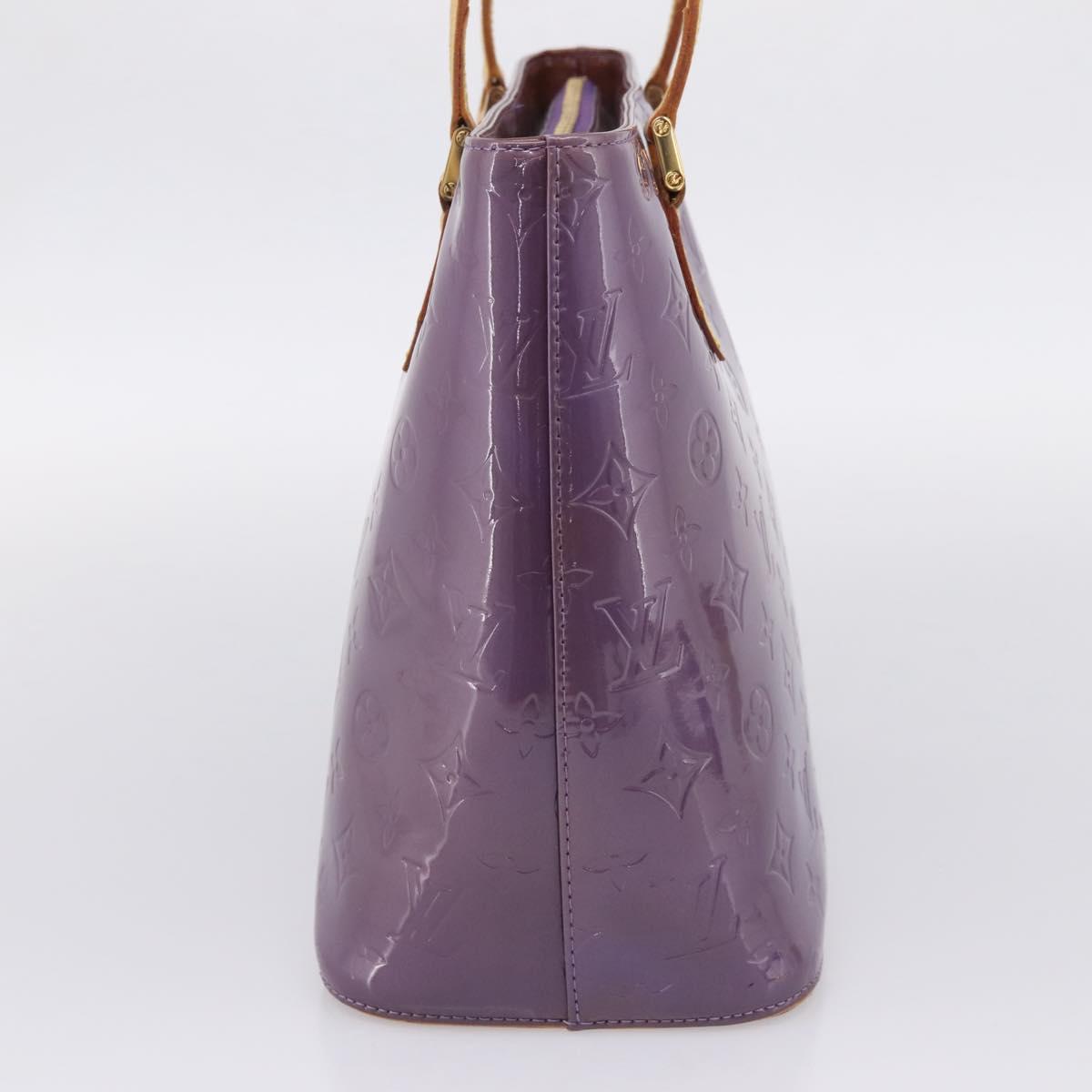 LOUIS VUITTON Monogram Vernis Houston Hand Bag Purple Viole M91093 Auth 208673A