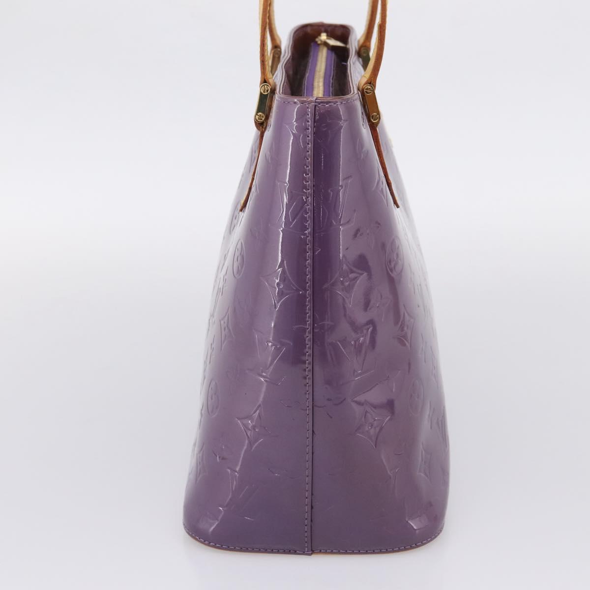 LOUIS VUITTON Monogram Vernis Houston Hand Bag Purple Viole M91093 Auth 208673A