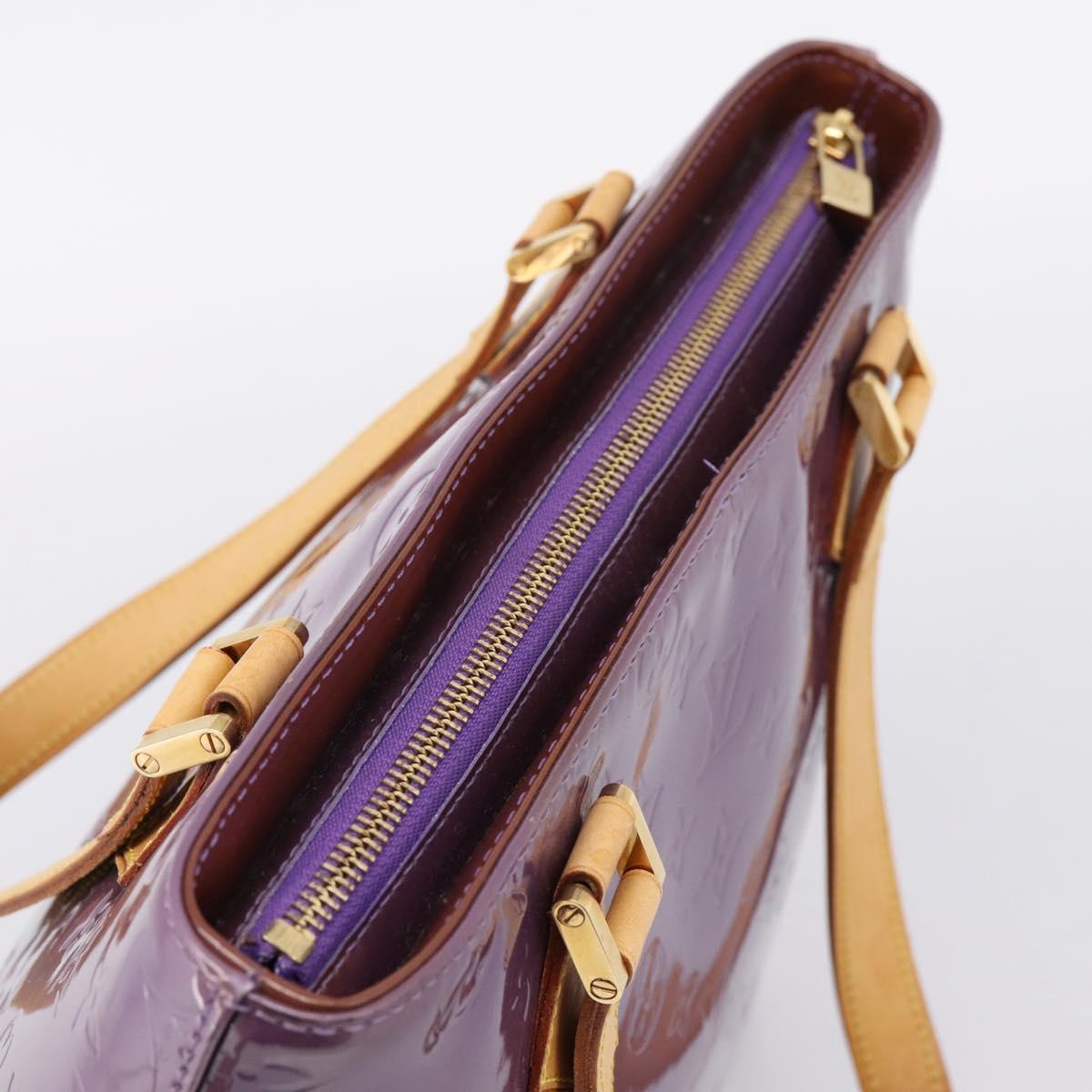 LOUIS VUITTON Monogram Vernis Houston Hand Bag Purple Viole M91093 Auth 208673A