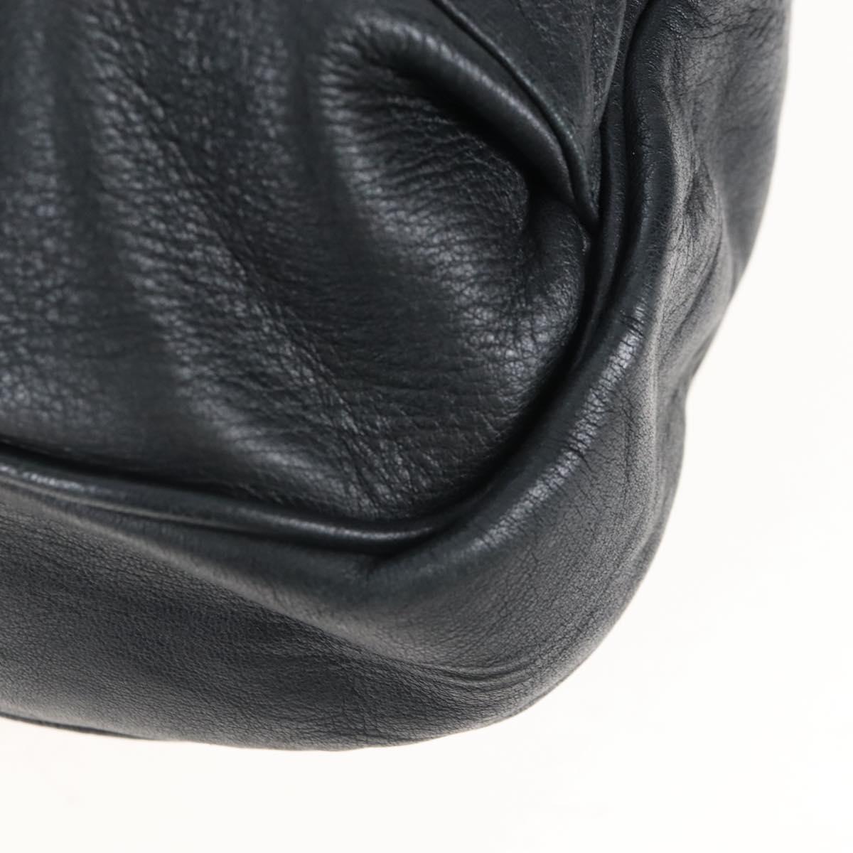 See By Chloe Shoulder Bag Leather Black Gold Auth 208678A