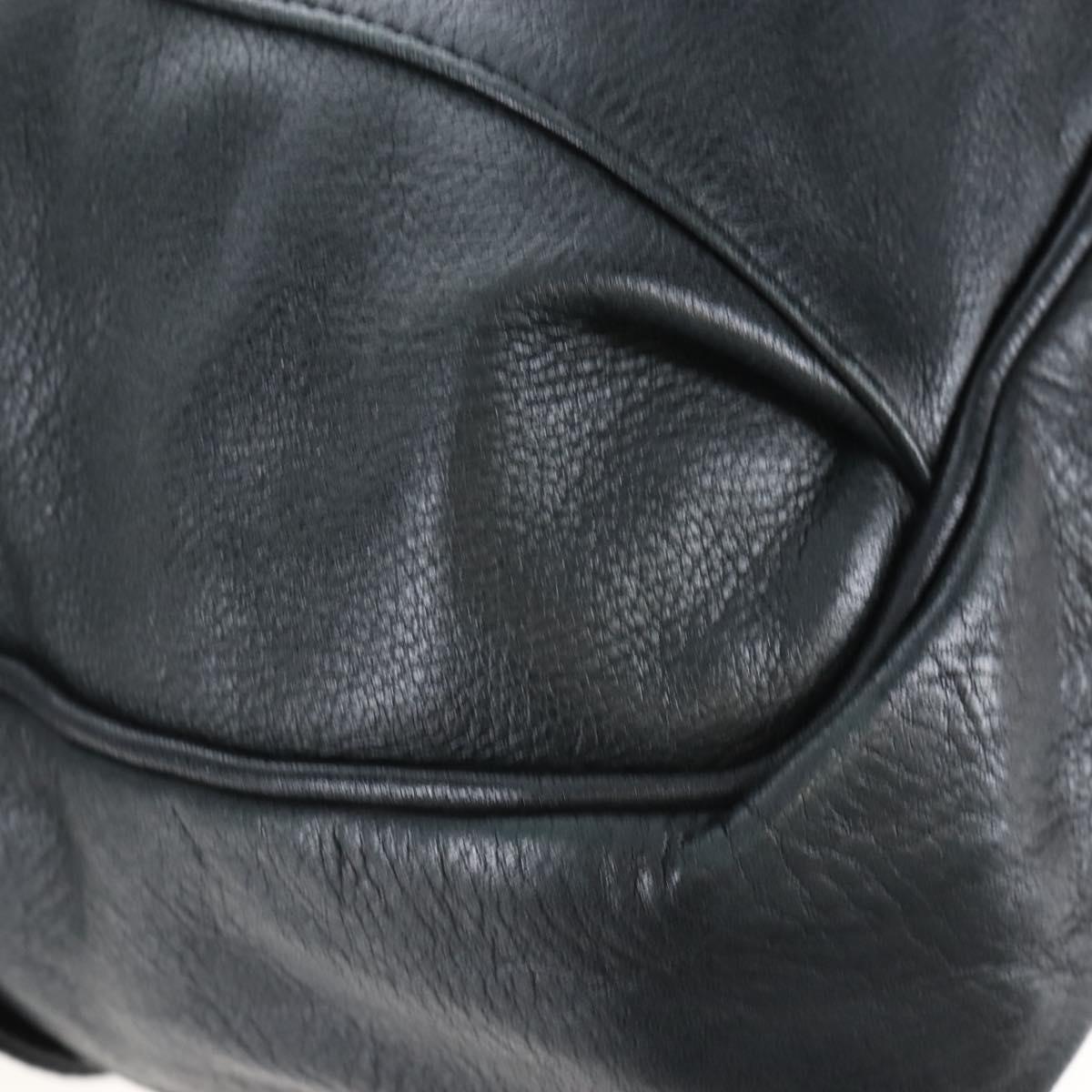 See By Chloe Shoulder Bag Leather Black Gold Auth 208678A