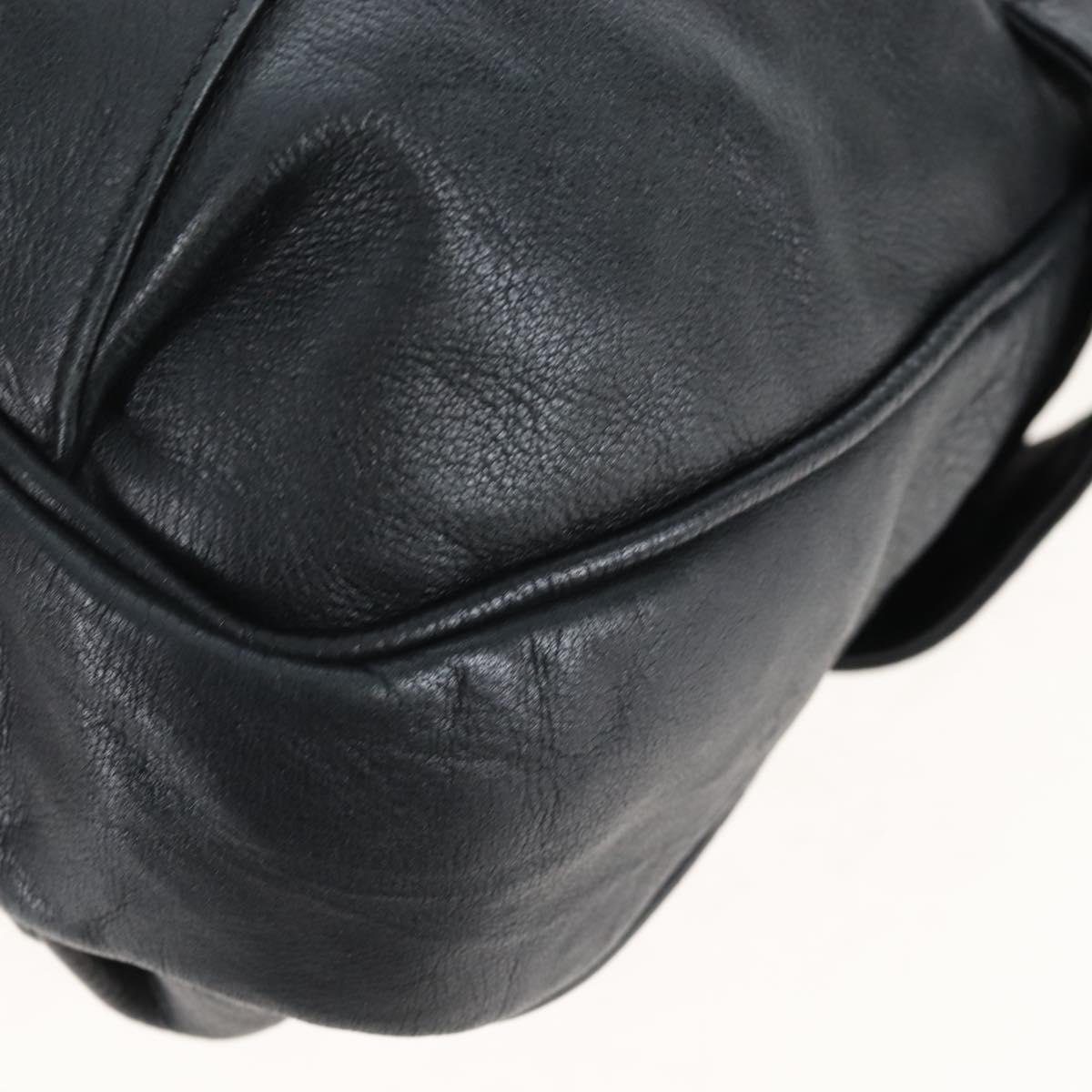 See By Chloe Shoulder Bag Leather Black Gold Auth 208678A