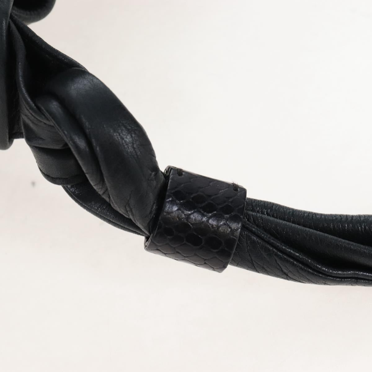 See By Chloe Shoulder Bag Leather Black Gold Auth 208678A
